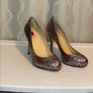 Ivanka Trump Pink Glitter Heels Pumps Party Holiday Size‎ 8.5